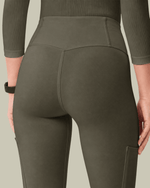 Women's High-Rise Scrub Legging Olive - Scrubloop