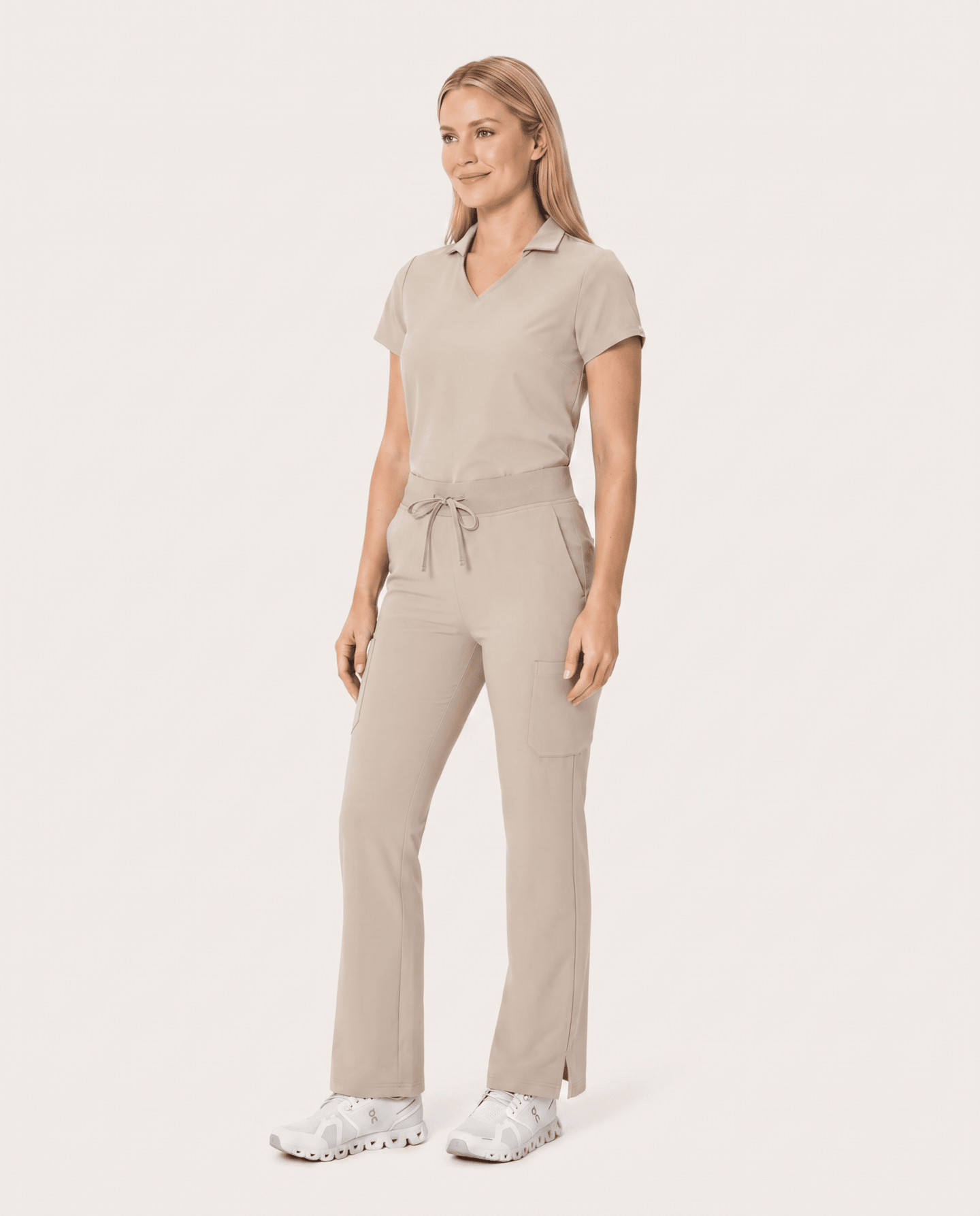 Women's High Waisted Cargo Pant Birch - Scrubloop