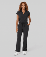 Women's High Waisted Cargo Pant Black - Scrubloop