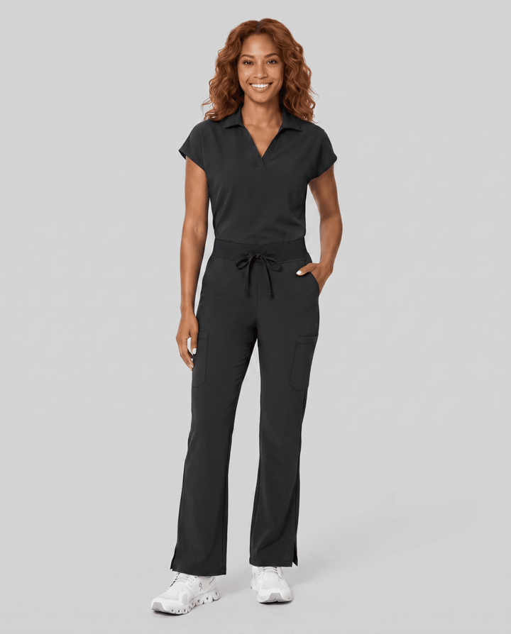 Women's High Waisted Cargo Pant Black
