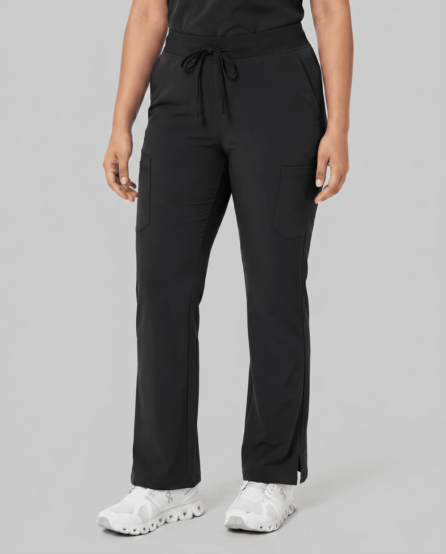 Women's High Waisted Cargo Pant Black - Scrubloop