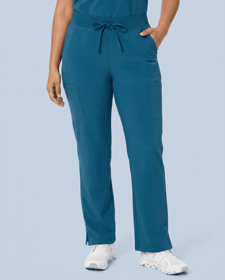 Women's High Waisted Cargo Pant Caribbean Blue
