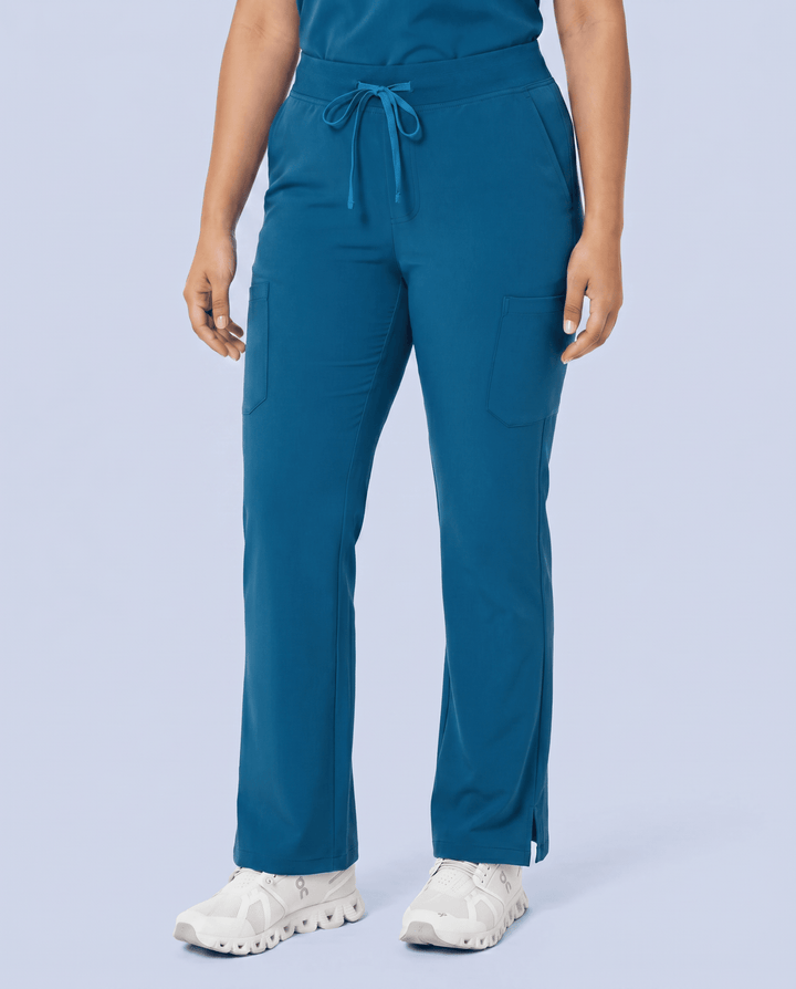 Women's High Waisted Cargo Pant Caribbean Blue