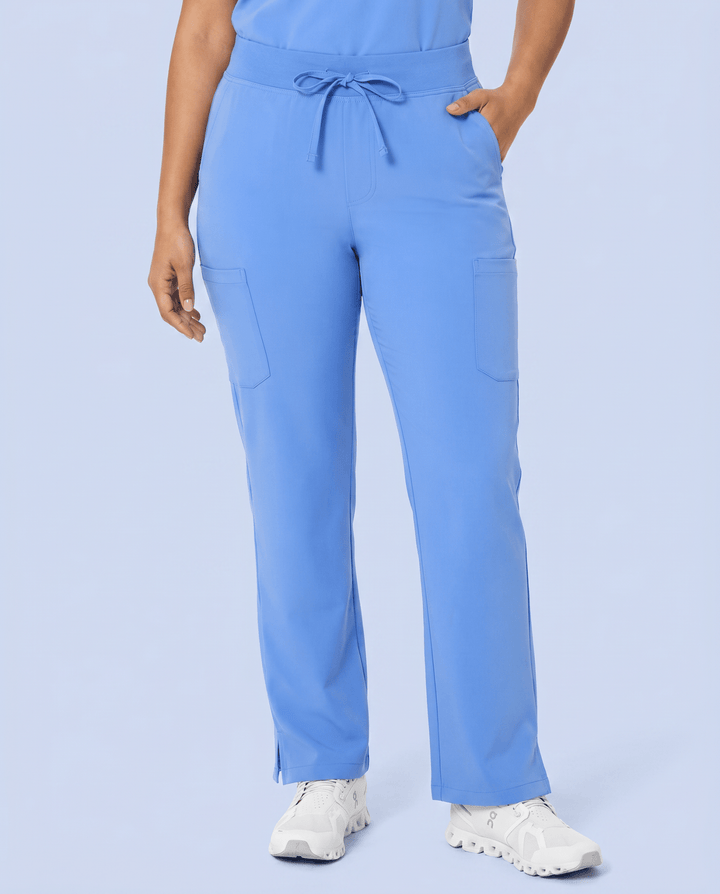 Women's High Waisted Cargo Pant Ceil Blue
