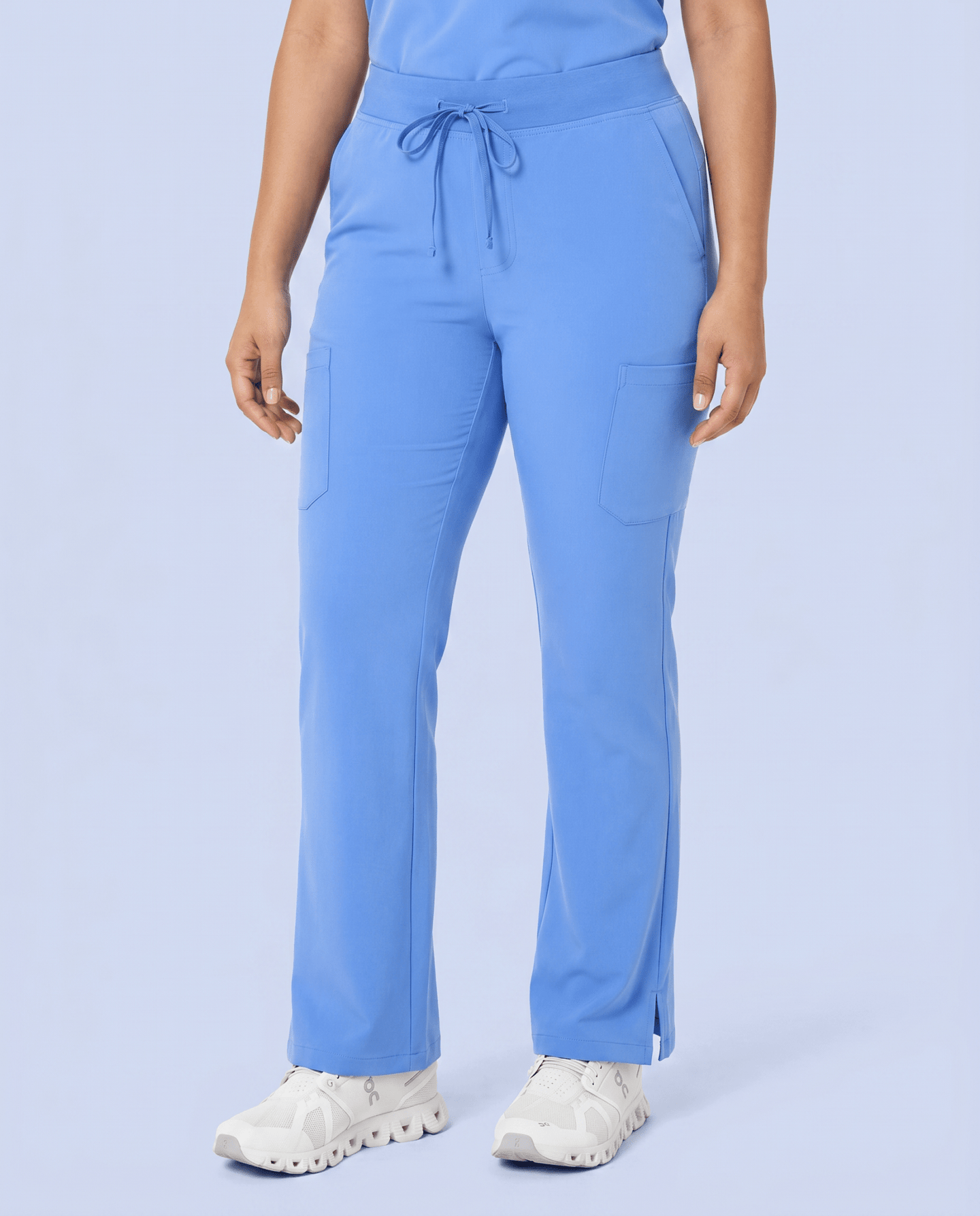 Women's High Waisted Cargo Pant Ceil Blue - Scrubloop