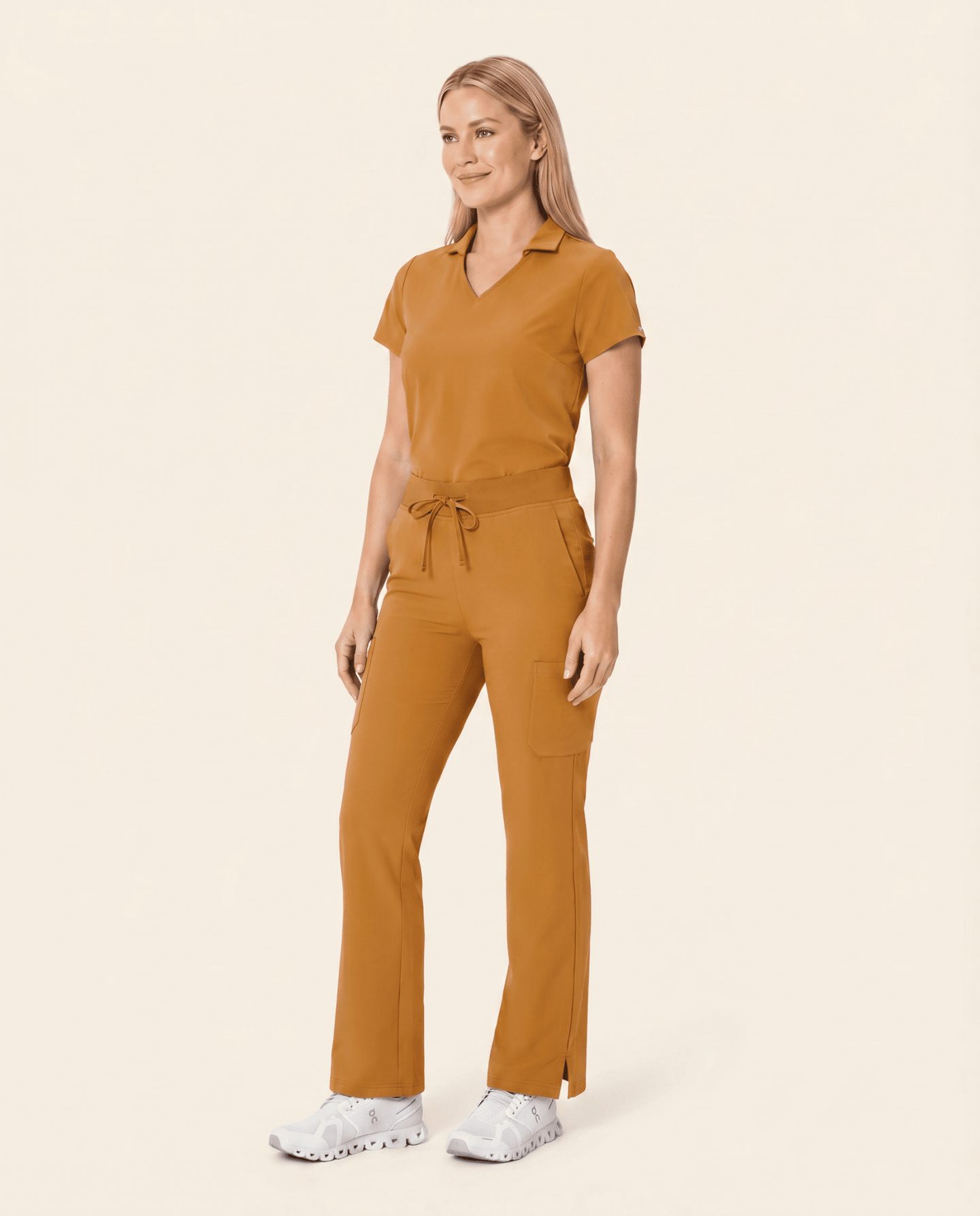 Women's High Waisted Cargo Pant Cider - Scrubloop