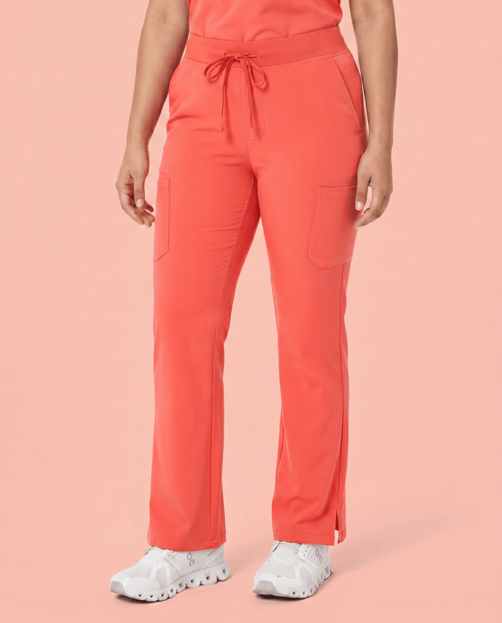 Women's High Waisted Cargo Pant Coral
