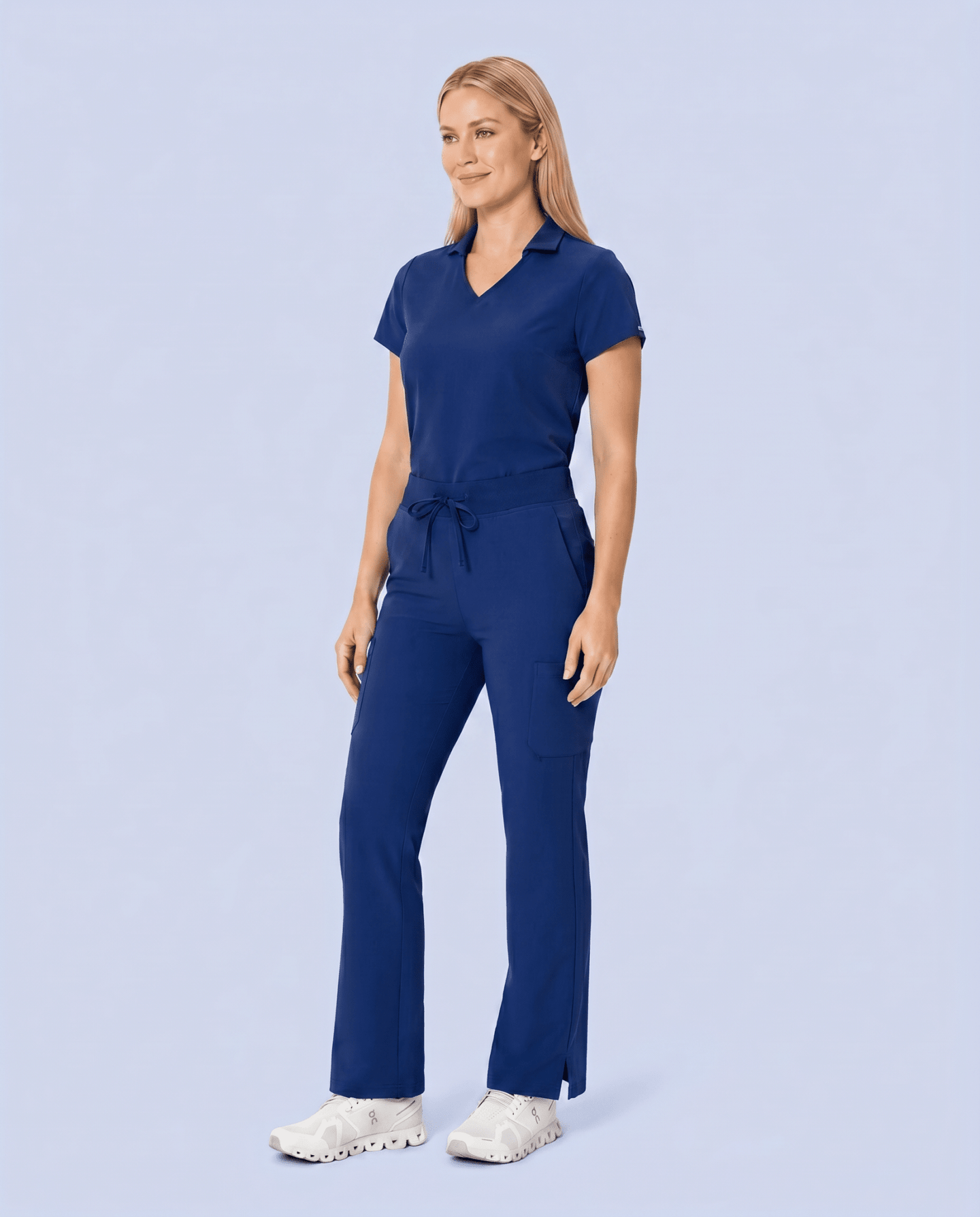 Women's High Waisted Cargo Pant Galaxy Blue - Scrubloop