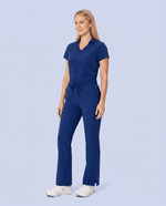 Women's High Waisted Cargo Pant Galaxy Blue - Scrubloop
