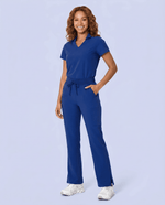 Women's High Waisted Cargo Pant Galaxy Blue - Scrubloop