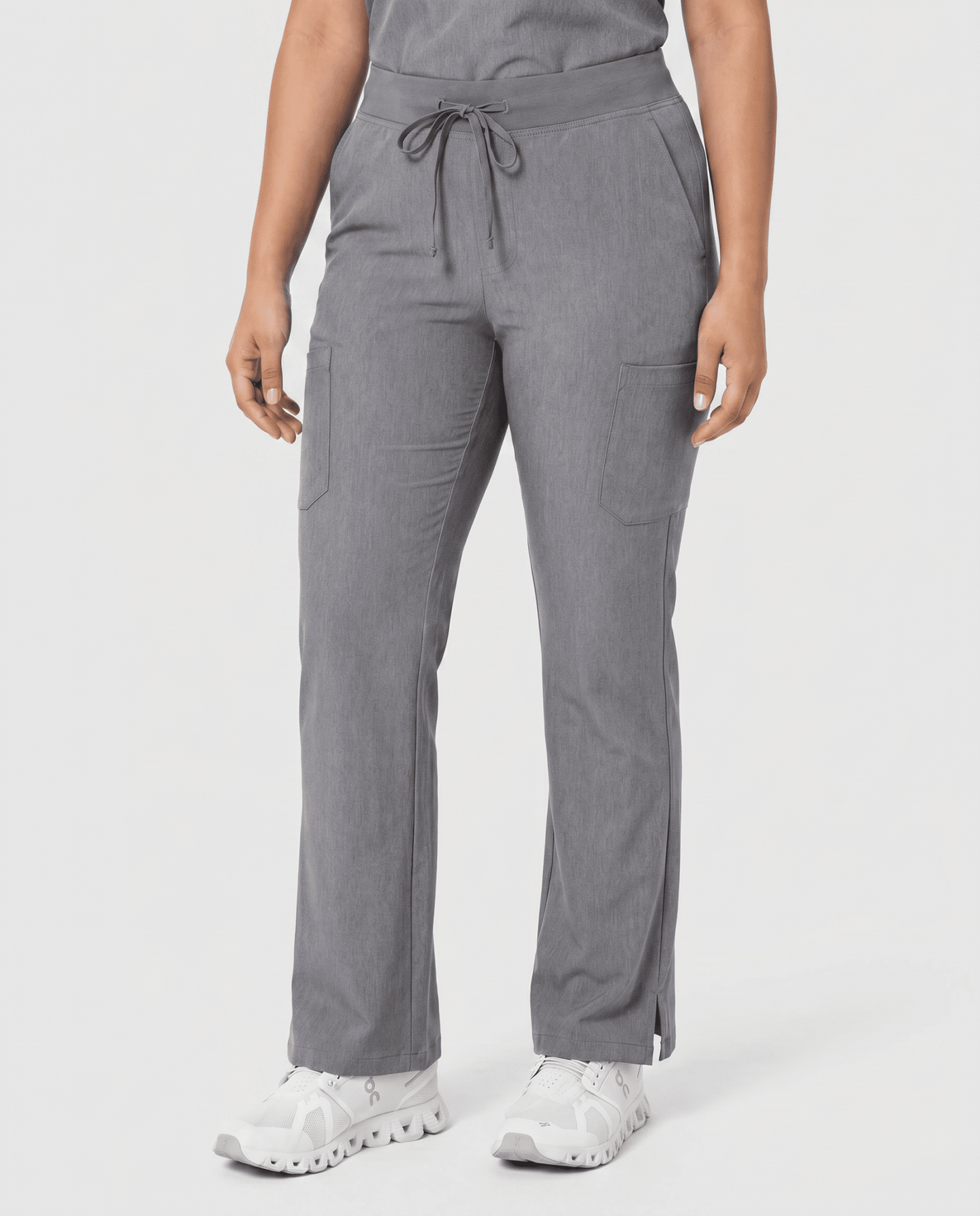 Women's High Waisted Cargo Pant Heather Gray - Scrubloop