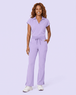 Women's High Waisted Cargo Pant Lavender - Scrubloop