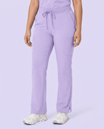 Women's High Waisted Cargo Pant Lavender - Scrubloop