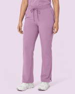 Women's High Waisted Cargo Pant Lilac - Scrubloop