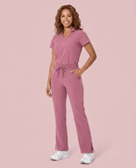 Women's High Waisted Cargo Pant Mauve - Scrubloop