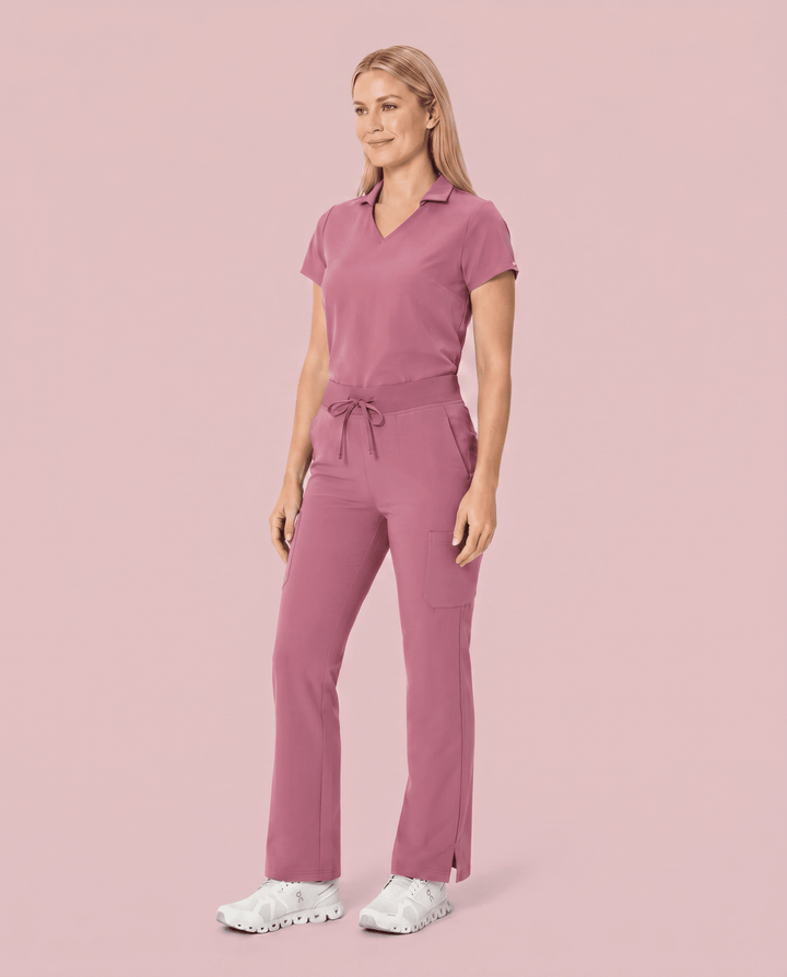 Women's High Waisted Cargo Pant Mauve