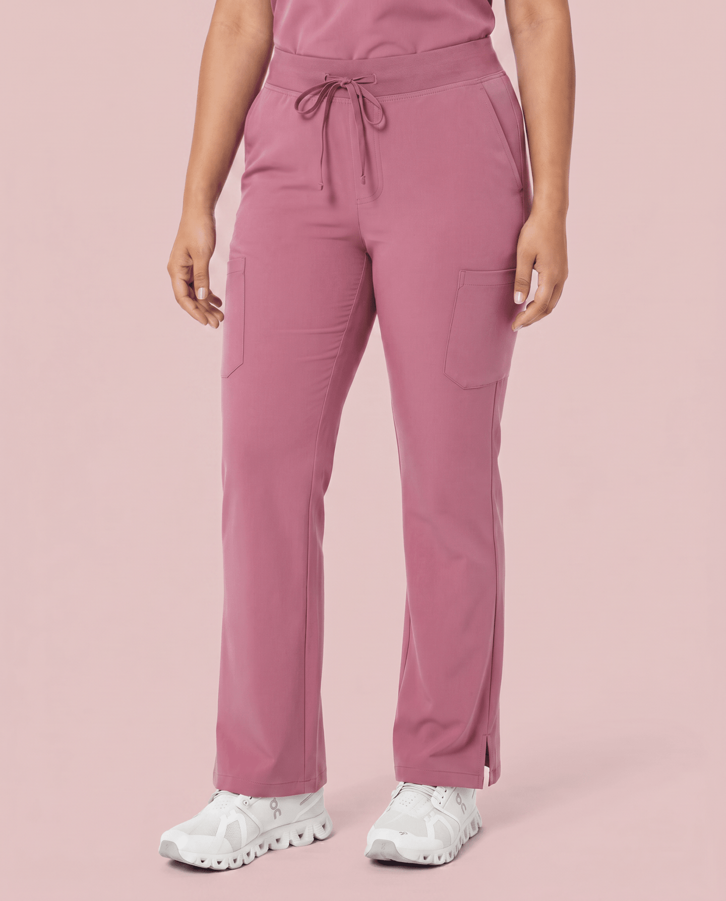 Women's High Waisted Cargo Pant Mauve - Scrubloop