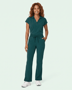 Women's High Waisted Cargo Pant Midnight Green - Scrubloop
