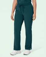 Women's High Waisted Cargo Pant Midnight Green - Scrubloop