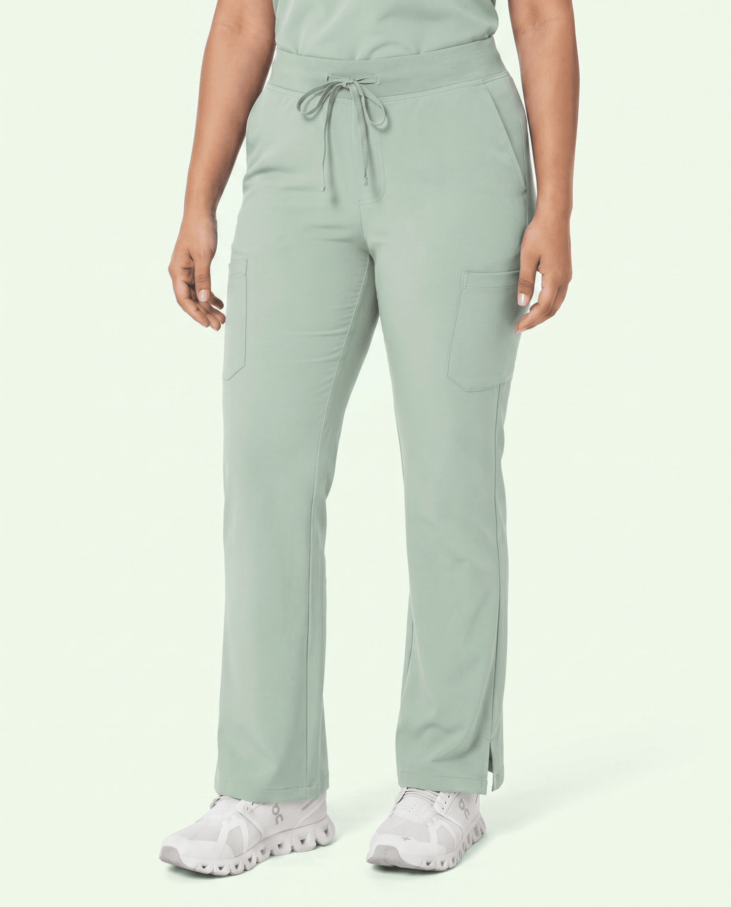 Women's High Waisted Cargo Pant Mint - Scrubloop