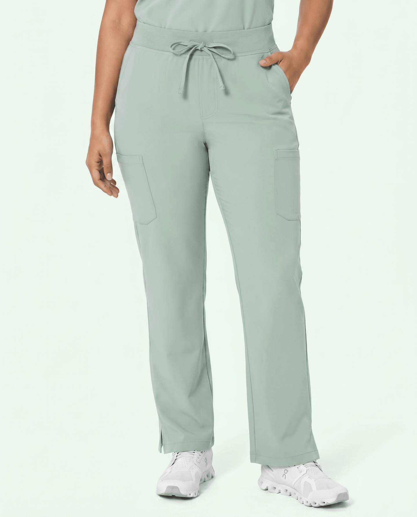 Women's High Waisted Cargo Pant Mint - Scrubloop