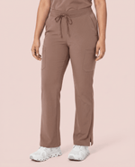 Women's High Waisted Cargo Pant Mocha - Scrubloop