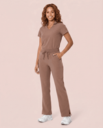 Women's High Waisted Cargo Pant Mocha - Scrubloop
