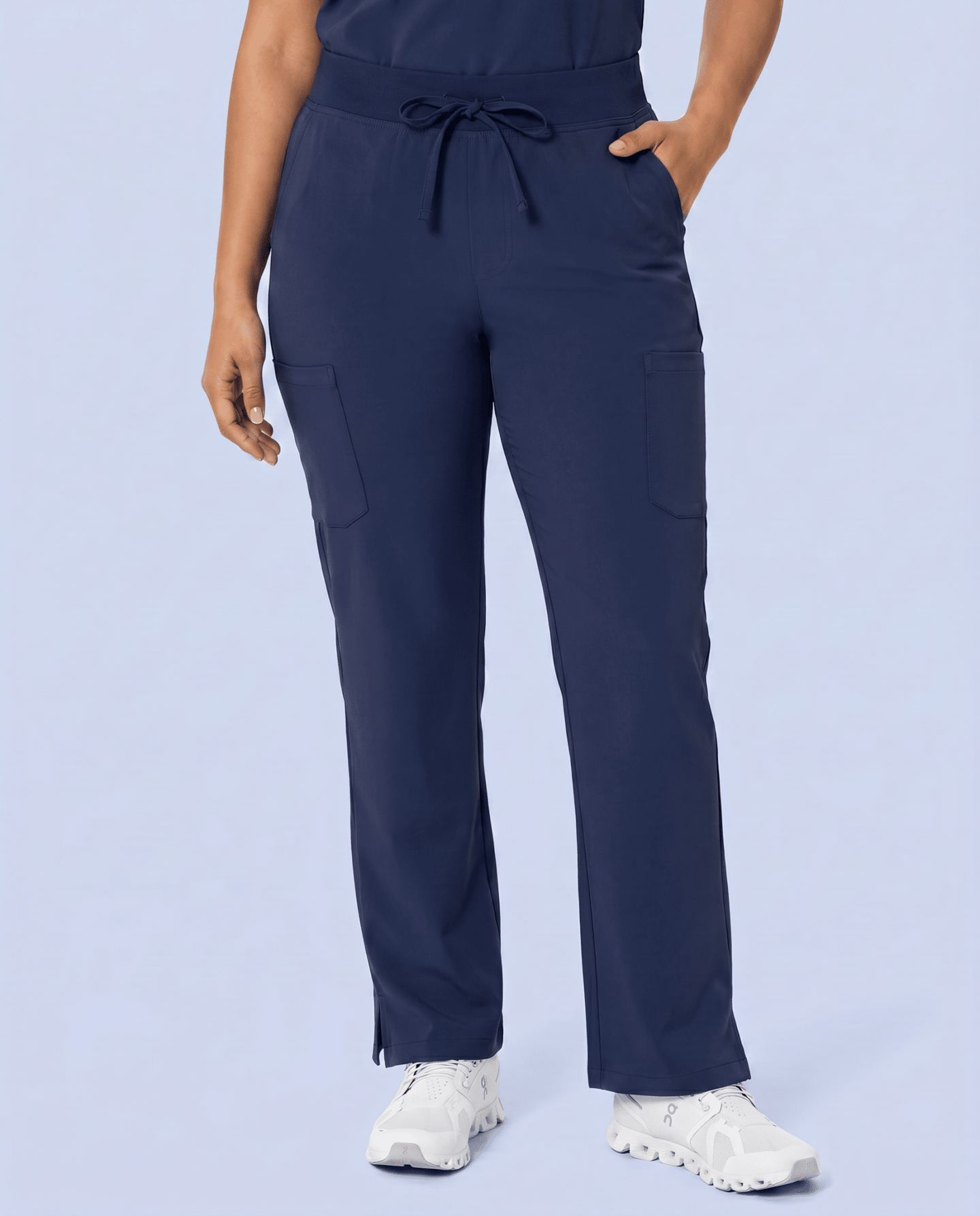 Women's High Waisted Cargo Pant Navy - Scrubloop