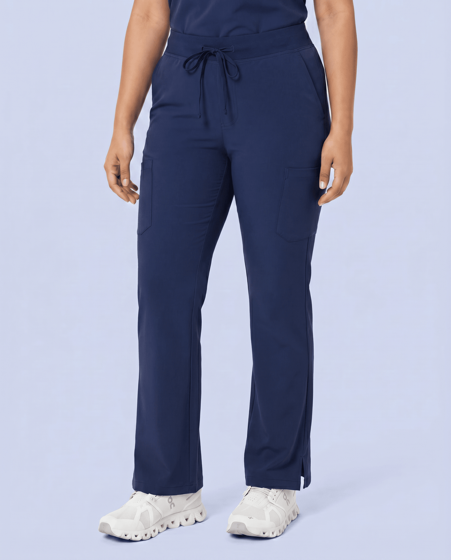 Women's High Waisted Cargo Pant Navy - Scrubloop