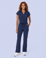 Women's High Waisted Cargo Pant Navy - Scrubloop