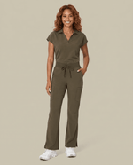 Women's High Waisted Cargo Pant Olive - Scrubloop
