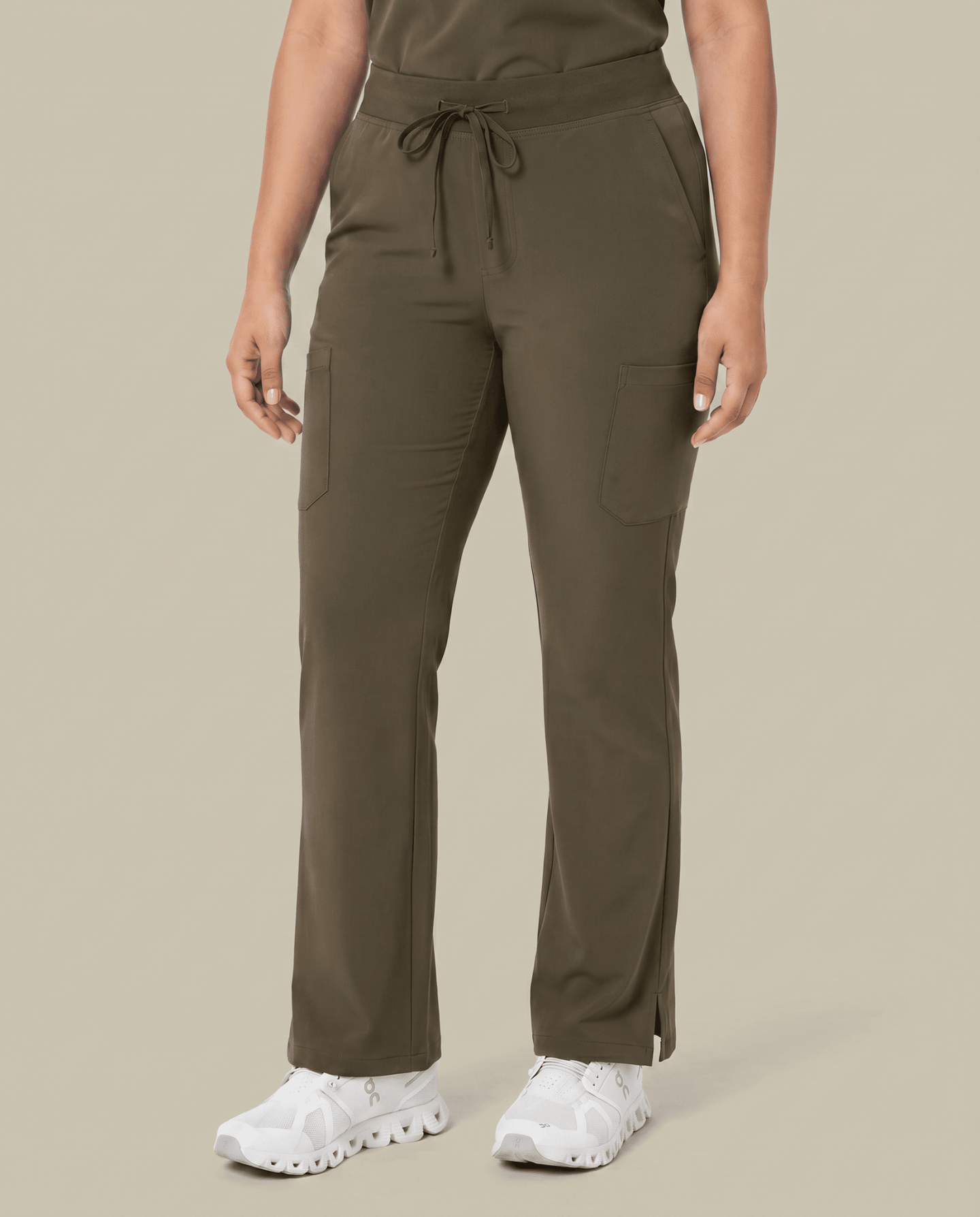 Women's High Waisted Cargo Pant Olive - Scrubloop