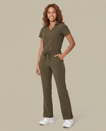 Women's High Waisted Cargo Pant Olive - Scrubloop
