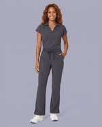 Women's High Waisted Cargo Pant Pewter - Scrubloop