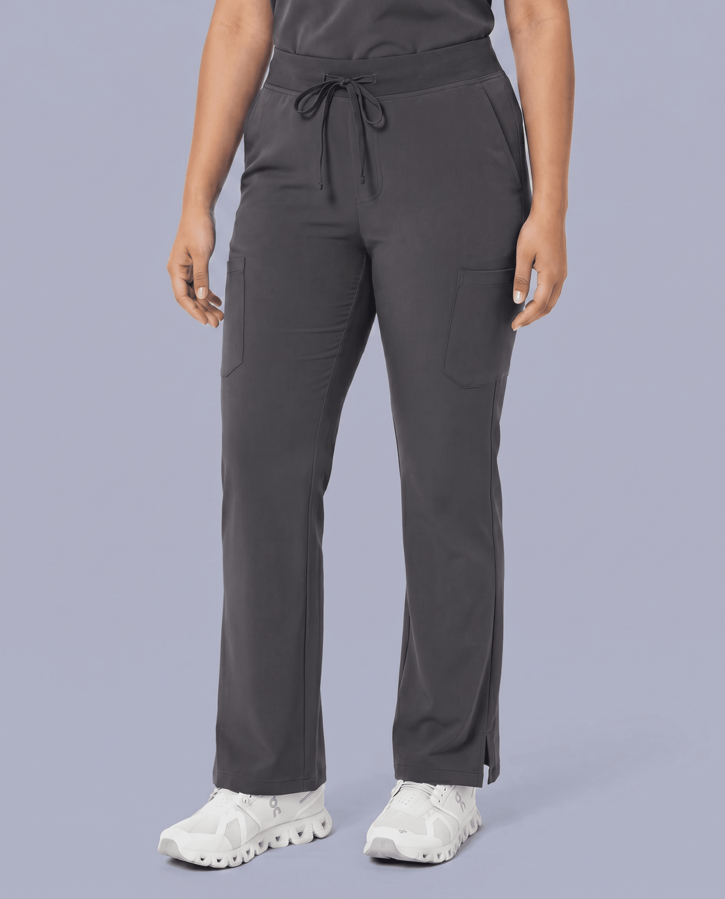 Women's High Waisted Cargo Pant Pewter - Scrubloop