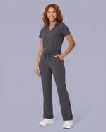 Women's High Waisted Cargo Pant Pewter - Scrubloop