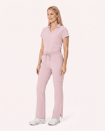 Women's High Waisted Cargo Pant Rose Quartz - Scrubloop