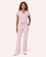Women's High Waisted Cargo Pant Rose Quartz - Scrubloop