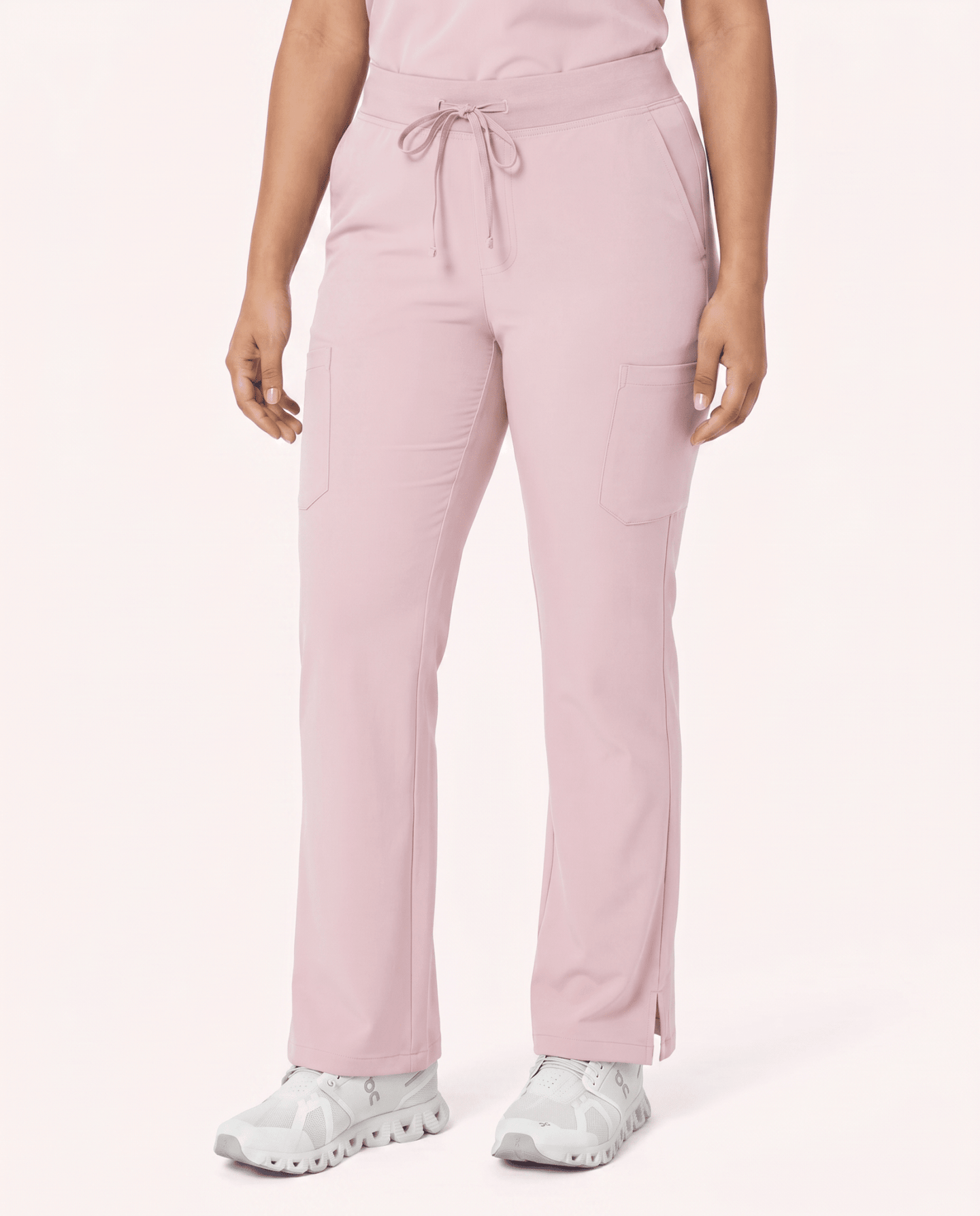 Women's High Waisted Cargo Pant Rose Quartz - Scrubloop