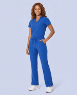 Women's High Waisted Cargo Pant Royal Blue - Scrubloop