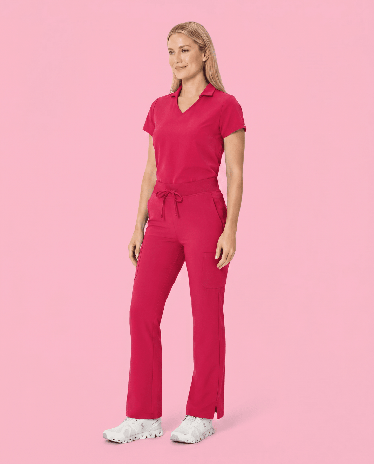 Women's High Waisted Cargo Pant Sangria - Scrubloop