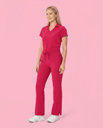 Women's High Waisted Cargo Pant Sangria - Scrubloop