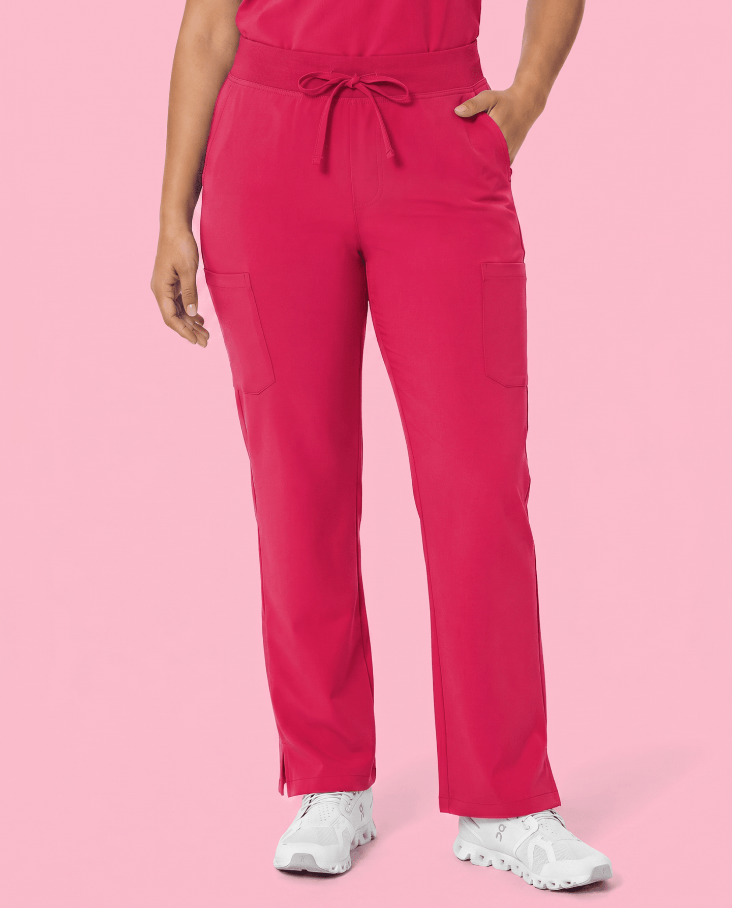 Women's High Waisted Cargo Pant Sangria - Scrubloop