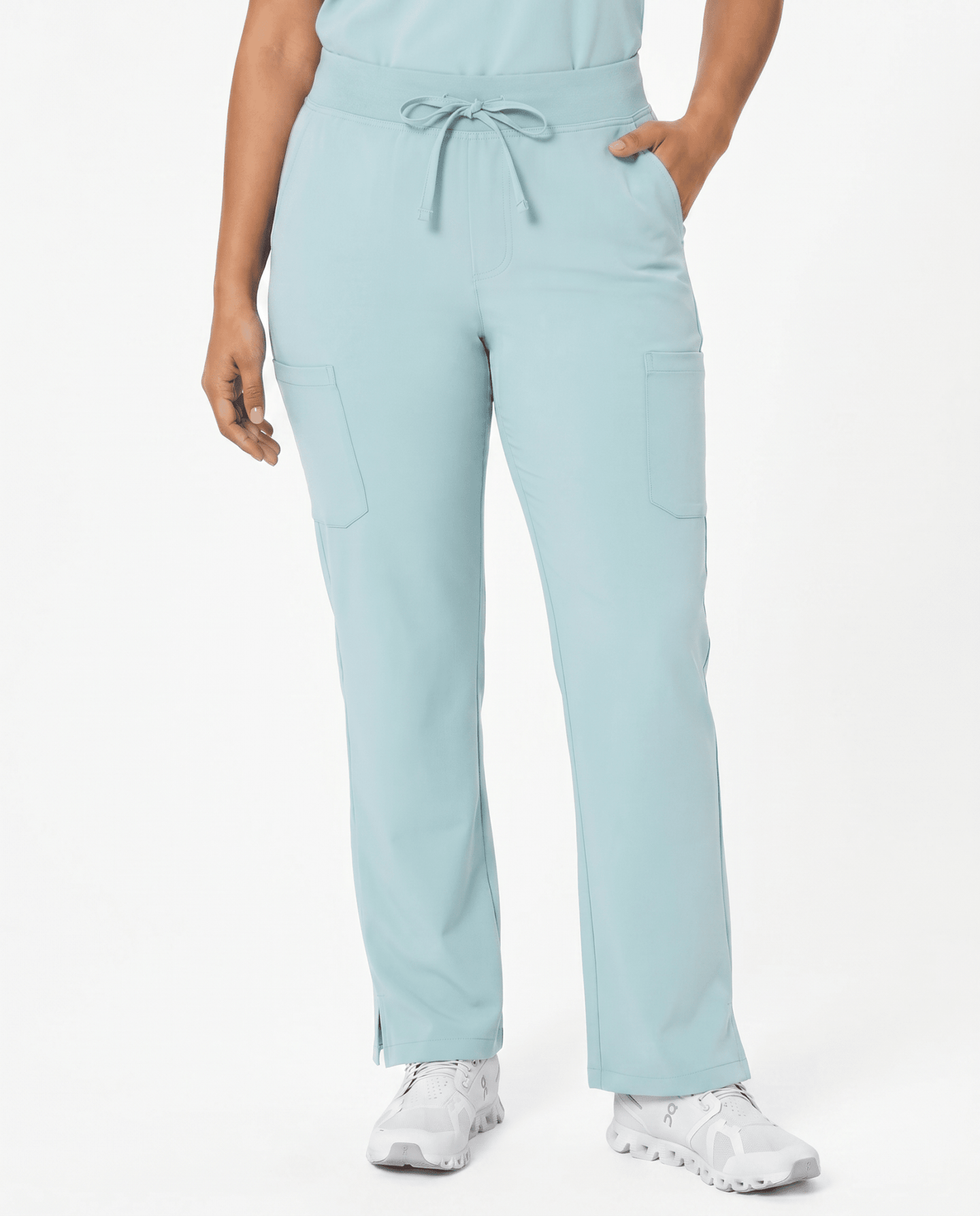 Women's High Waisted Cargo Pant Sky Blue - Scrubloop