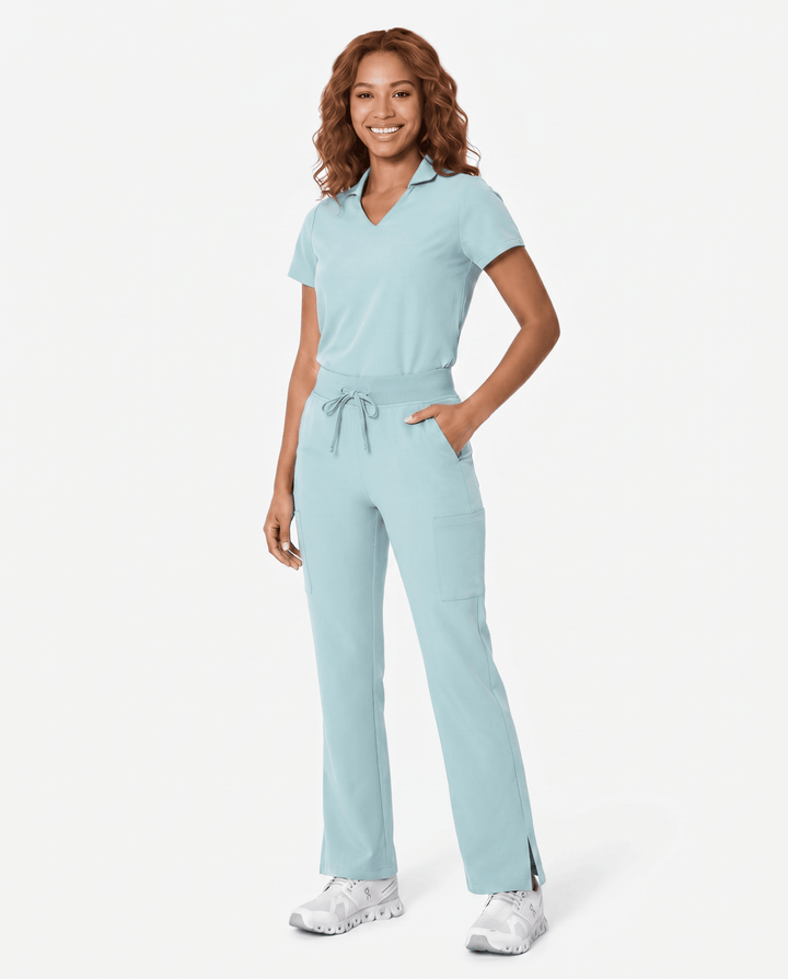 Women's High Waisted Cargo Pant Sky Blue