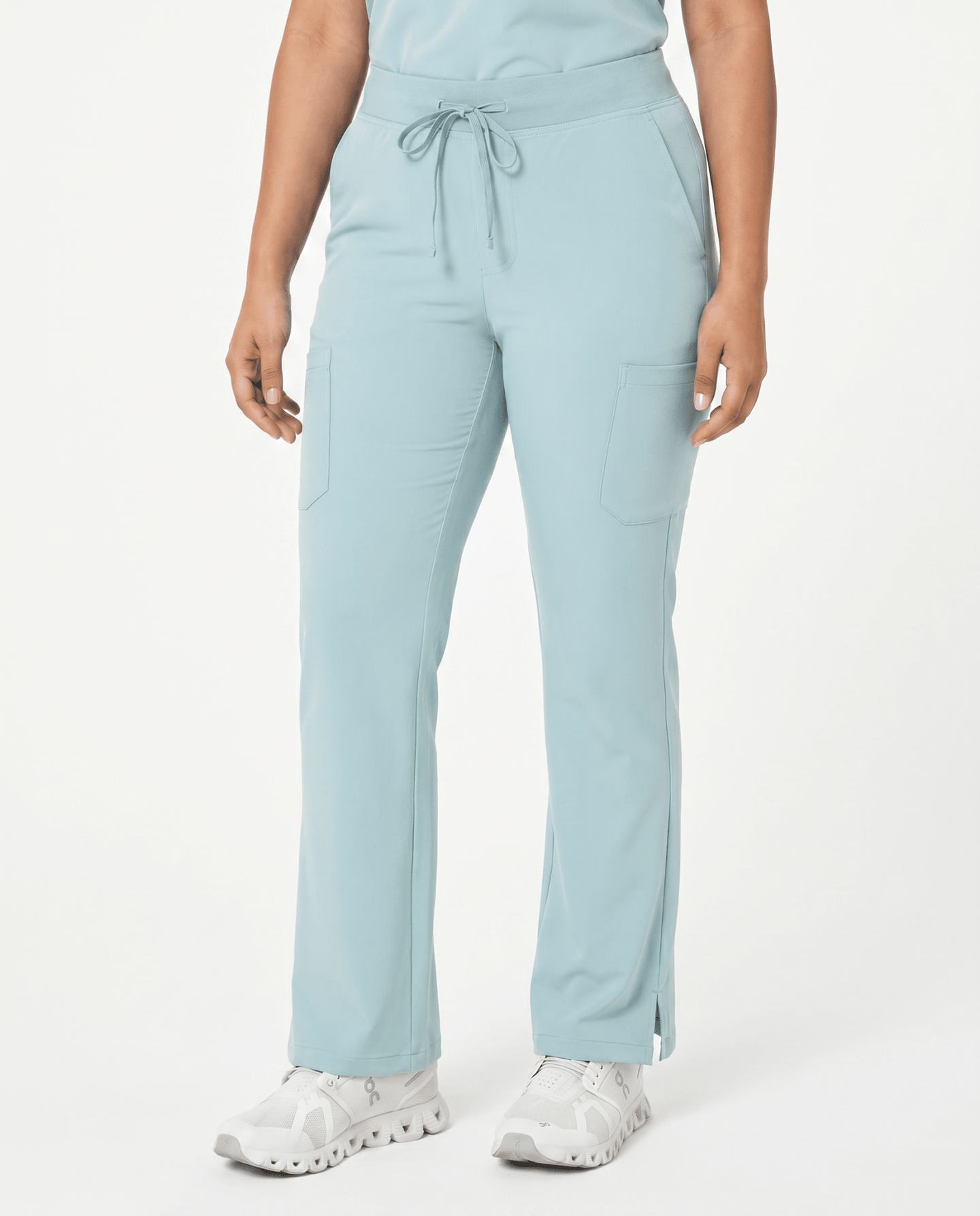 Women's High Waisted Cargo Pant Sky Blue - Scrubloop