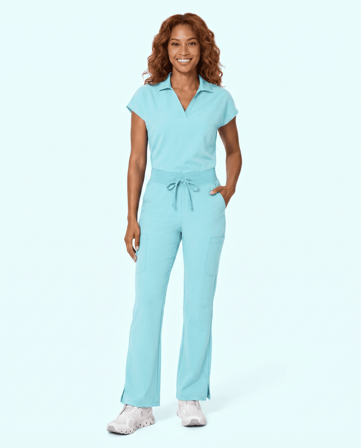 Women's High Waisted Cargo Pant Surf - Scrubloop