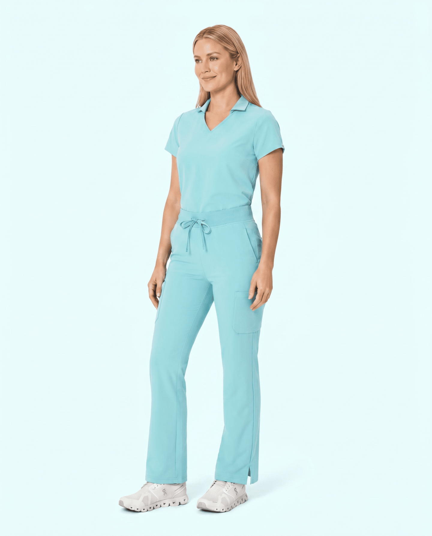Women's High Waisted Cargo Pant Surf - Scrubloop