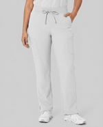 Women's High Waisted Cargo Pant White - Scrubloop