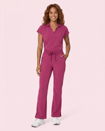 Women's High Waisted Cargo Pant Wild Berry - Scrubloop